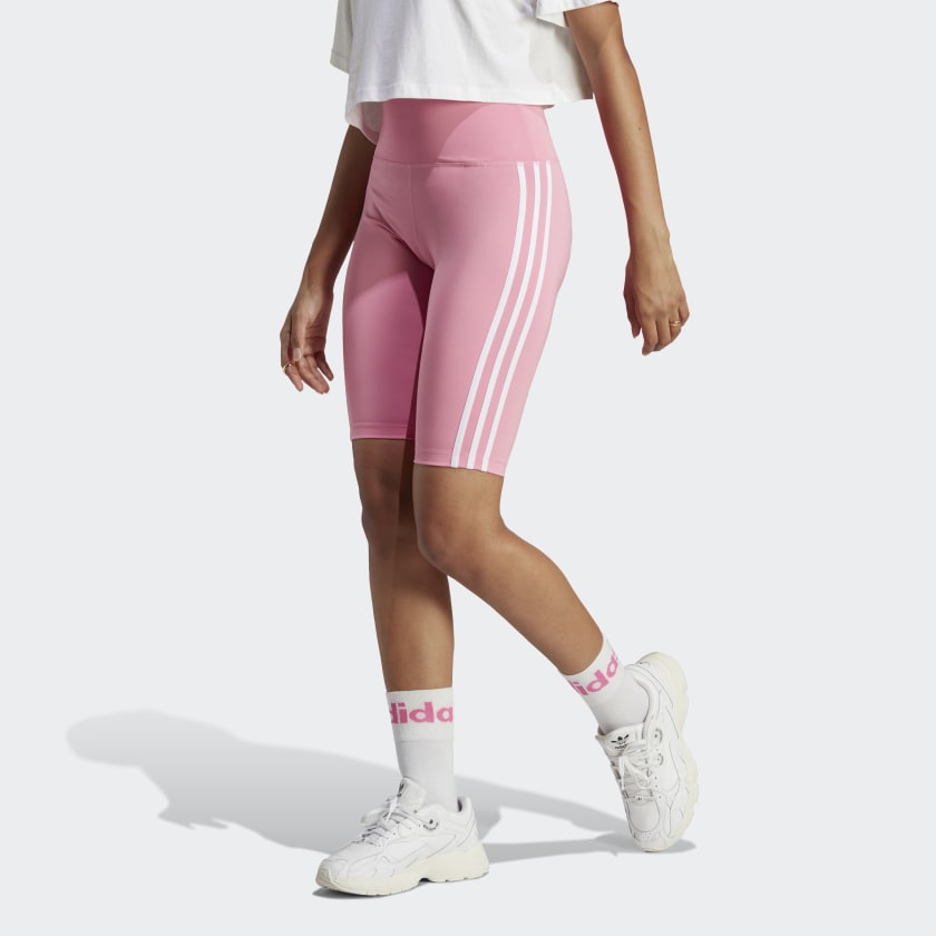 adidas Adicolor Classics High-Waisted Short Leggings - Pink