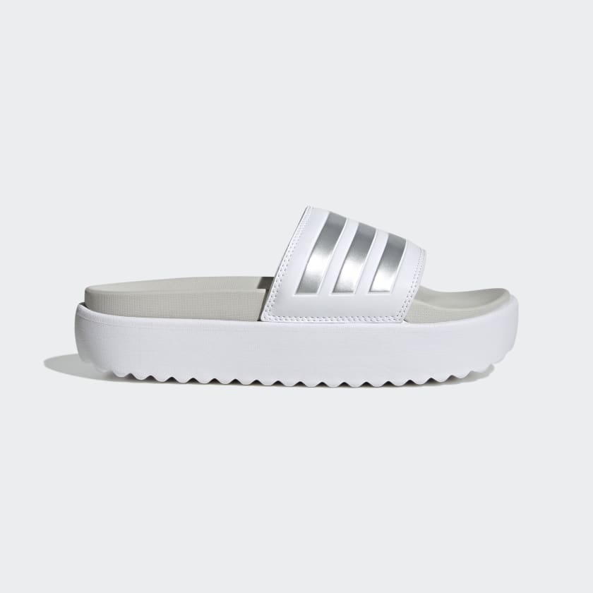 adidas Adilette Platform Slides - White | Unisex Lifestyle | adidas US