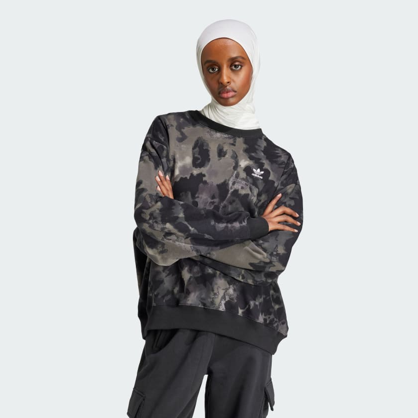 Sudadera negra tie dye best sale