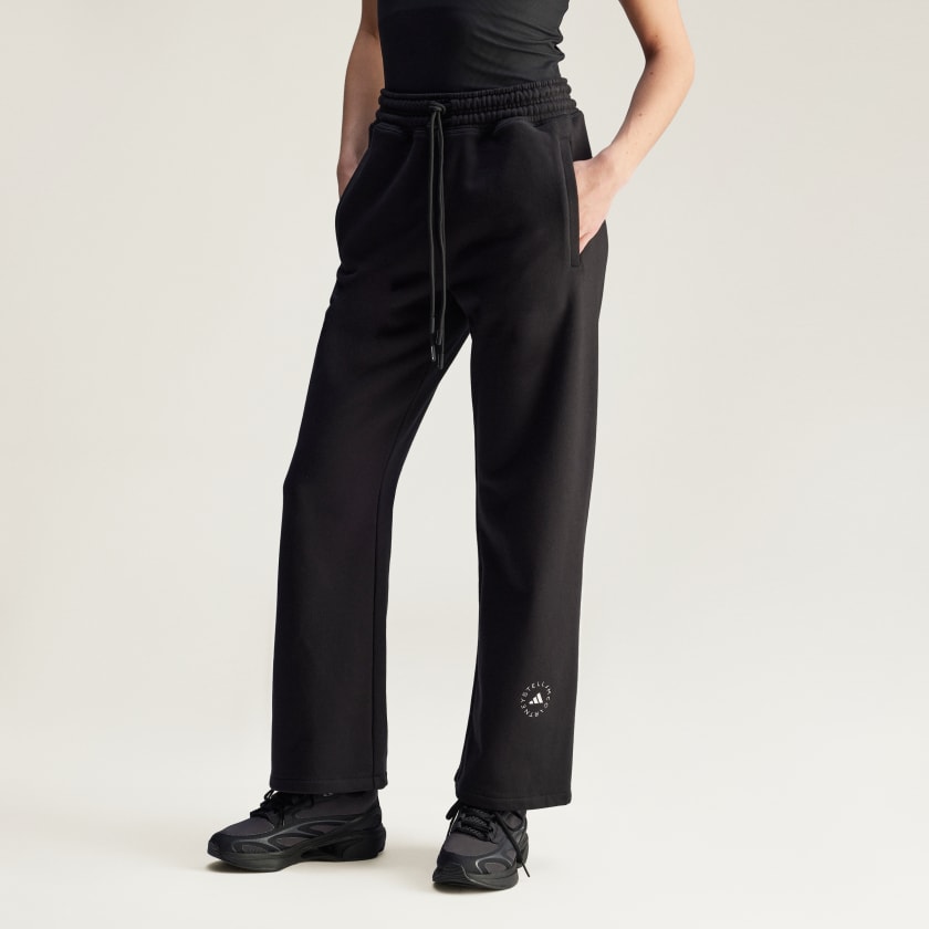 adidas by Stella McCartney Straight Leg Pants - Black | Free