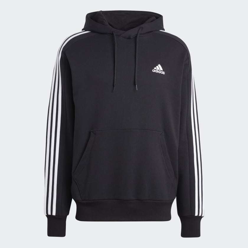 adidas Essentials French Terry 3 Stripes Hoodie Black adidas Philippines
