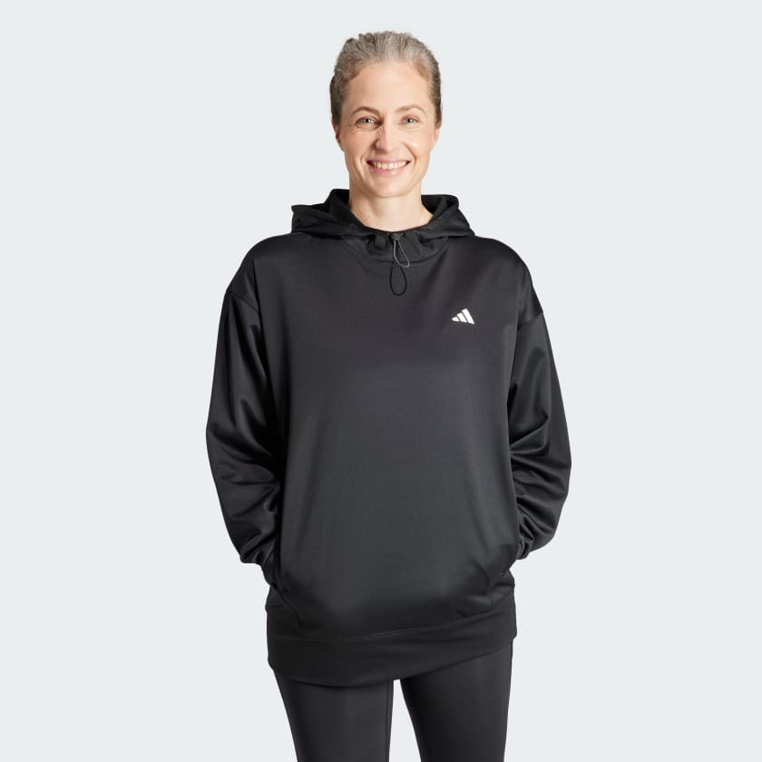 Adidas post on sale game fleece hoodie