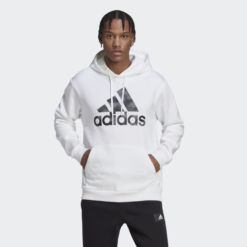 adidas Essentials Camo Hoodie - White | Men's Training | adidas