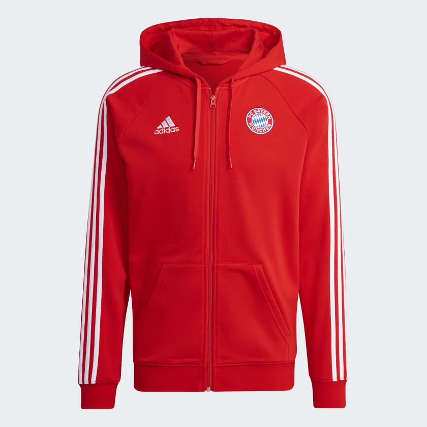 Red FC Bayern DNA Full Zip Hoodie adidas Canada