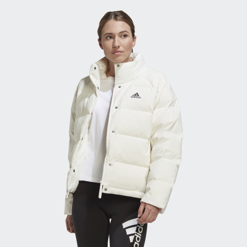 Jacket adidas Down | White - Deutschland adidas Helionic Relaxed