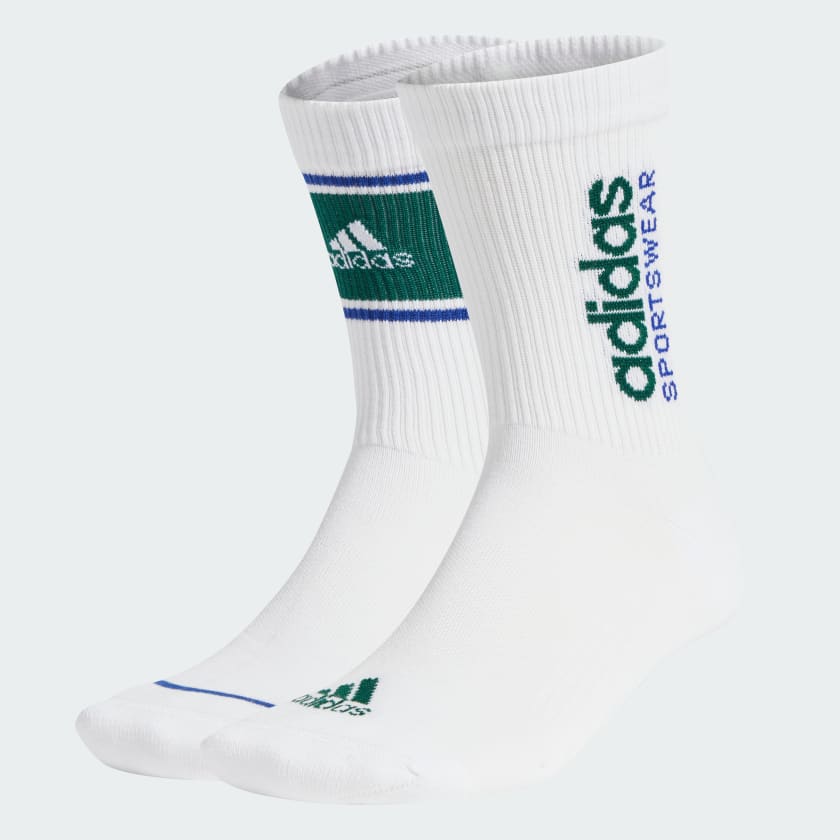 adidas Cushioned Sportswear Logo Graphic Crew Sock 2 Pair Pack White adidas Vietnam