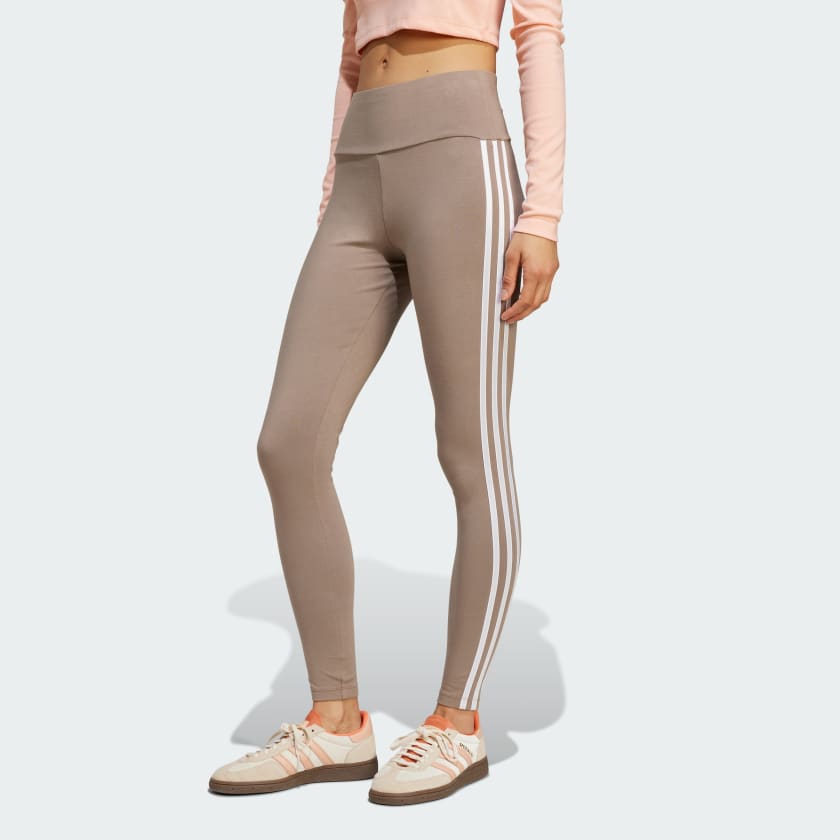 adidas 3 Stripes Leggings Brown Free Shipping with adiClub adidas US