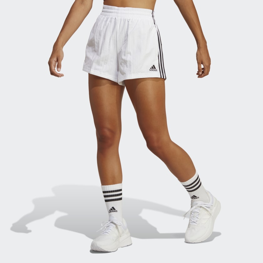 adidas Lace Trim 3-Stripes Shorts - Black | adidas Canada
