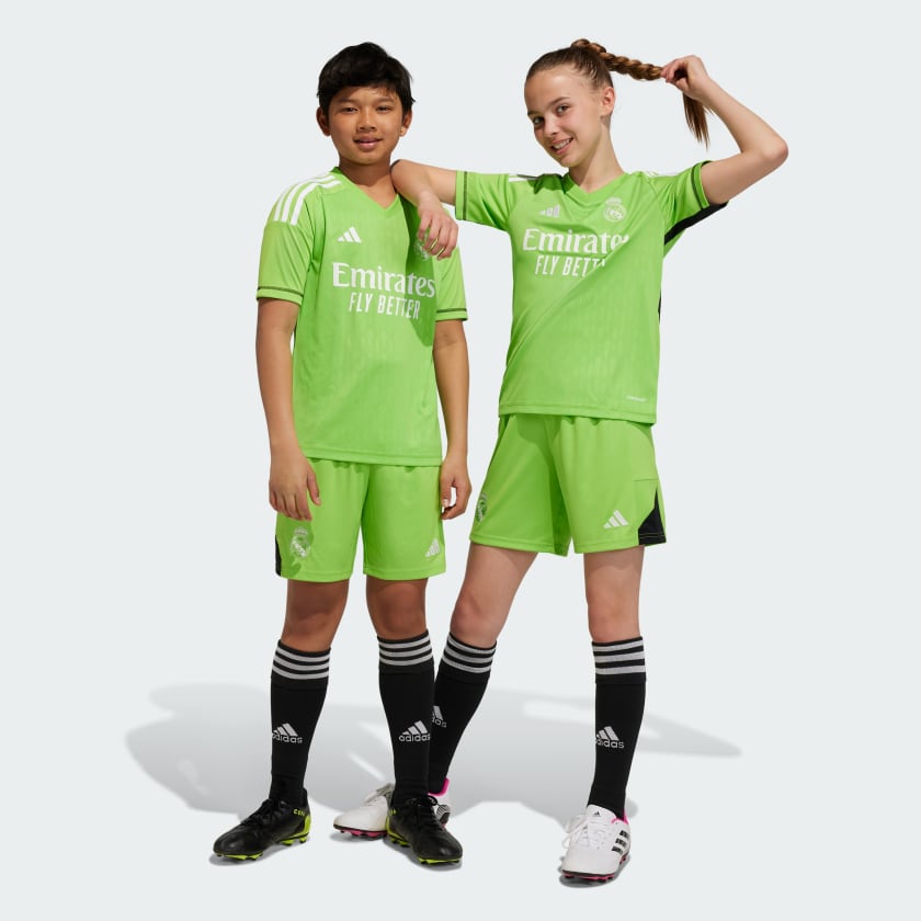 adidas Real Madrid 23/24 Home Goalkeeper Kit Kids - Green | adidas ...