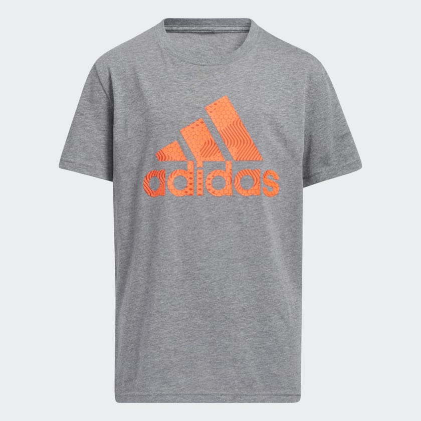 Grey and clearance orange adidas shirt