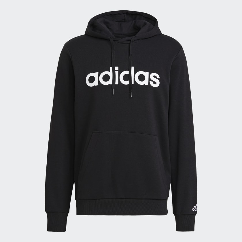 Buzo adidas negro con capucha 2025