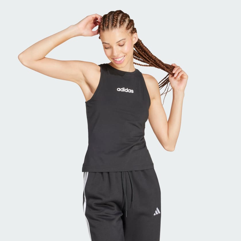 Adidas linear tank top ladies deals