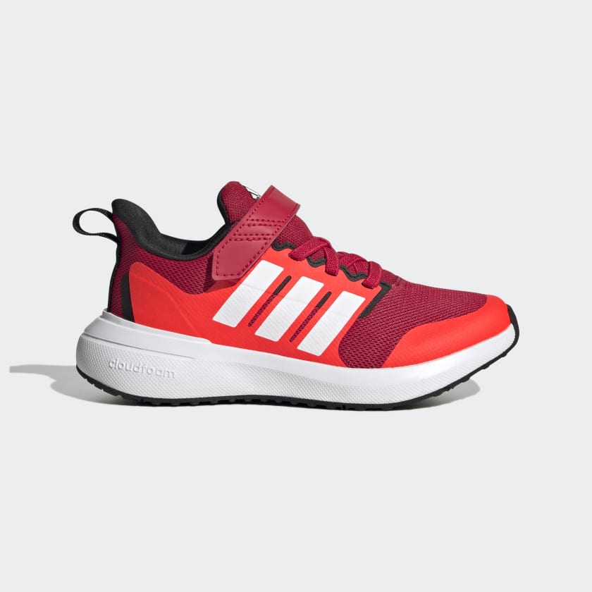 👟 adidas Fortarun 2.0 Cloudfoam Elastic Lace Shoes - Red | Kids 
