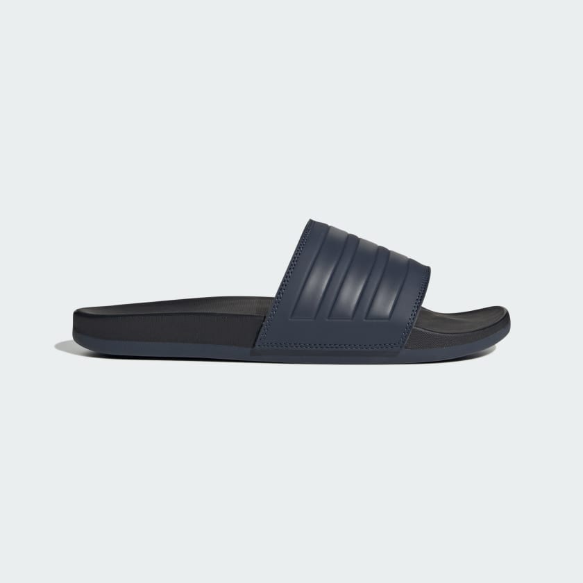 Adidas slippers navy blue deals