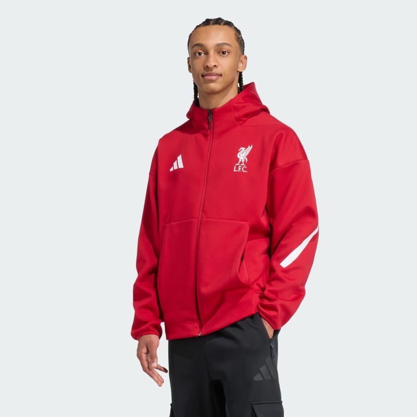 adidas Liverpool FC ADIDAS Z.N.E. Anthem Jacket - Red | Free