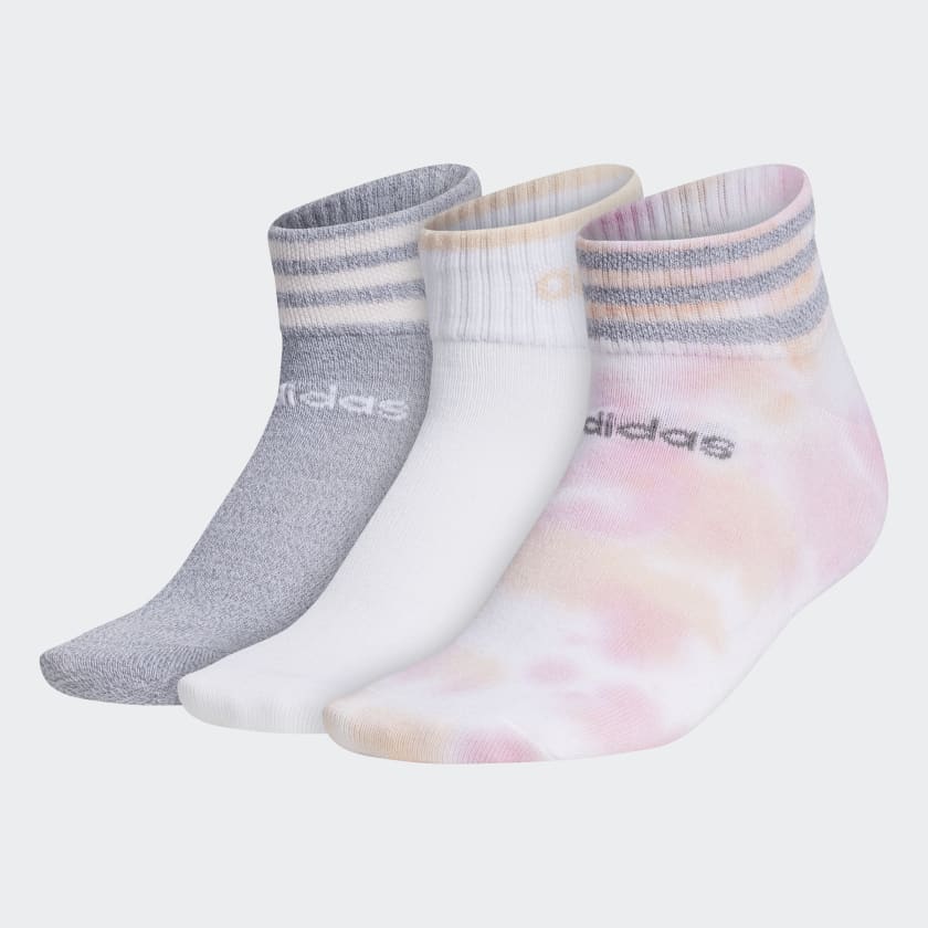adidas 3-Stripes Color Wash Low-Cut Socks 3 Pairs - Pink | Women's ...