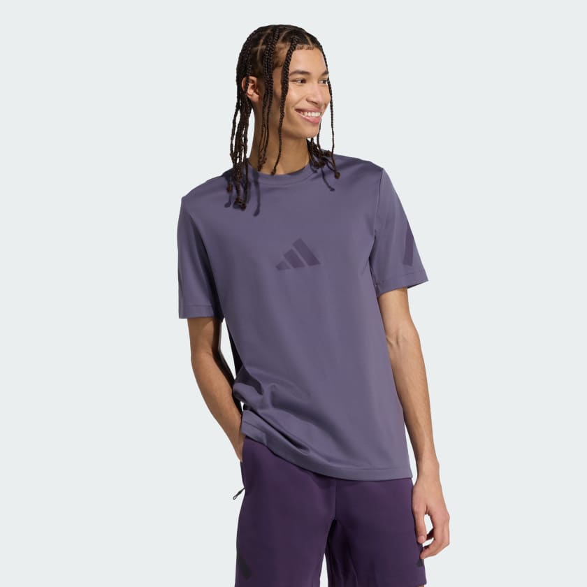 adidas Z N E Tee Purple Free Shipping with adiClub adidas US
