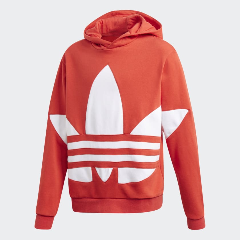 adidas Big Trefoil Hoodie Red adidas New Zealand