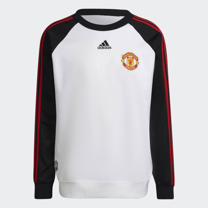 adidas Manchester United Teamgeist Crew Sweatshirt Black adidas New Zealand
