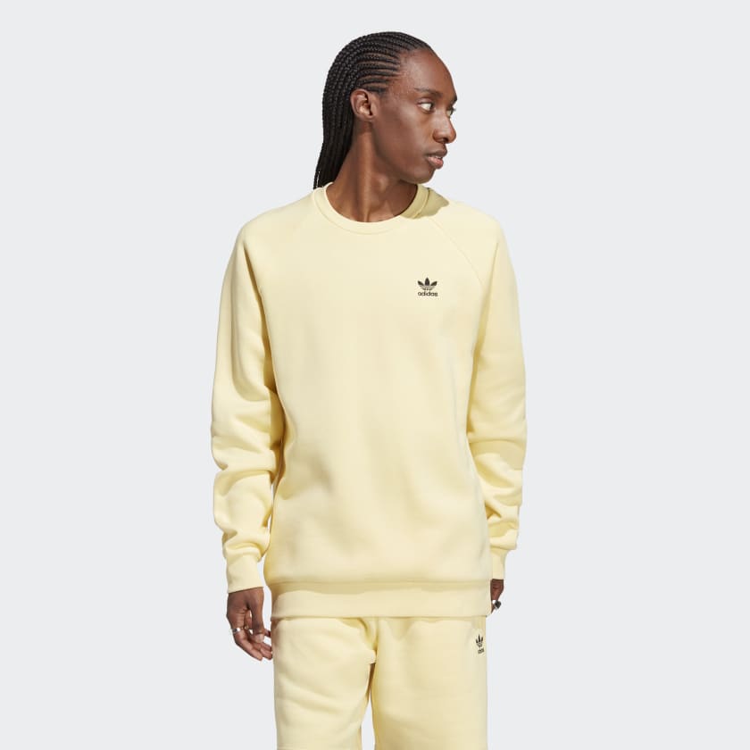 adidas Trefoil Essentials Crewneck Sweatshirt - Yellow | adidas Canada