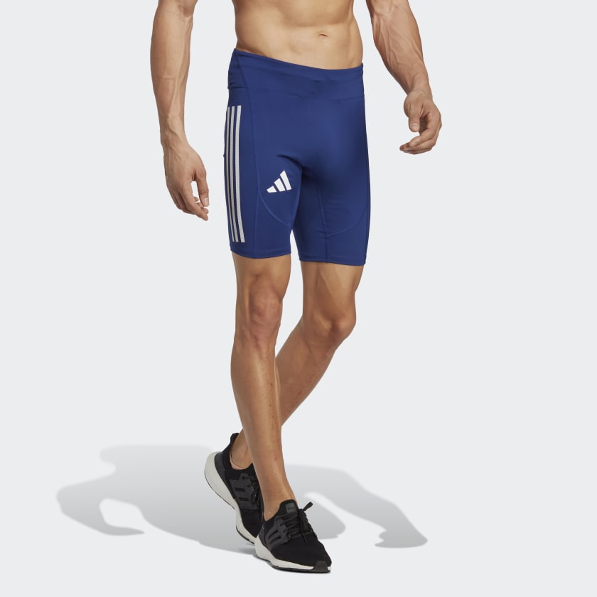 adidas Adizero Control Running Short Tights - Blue, Men's Running