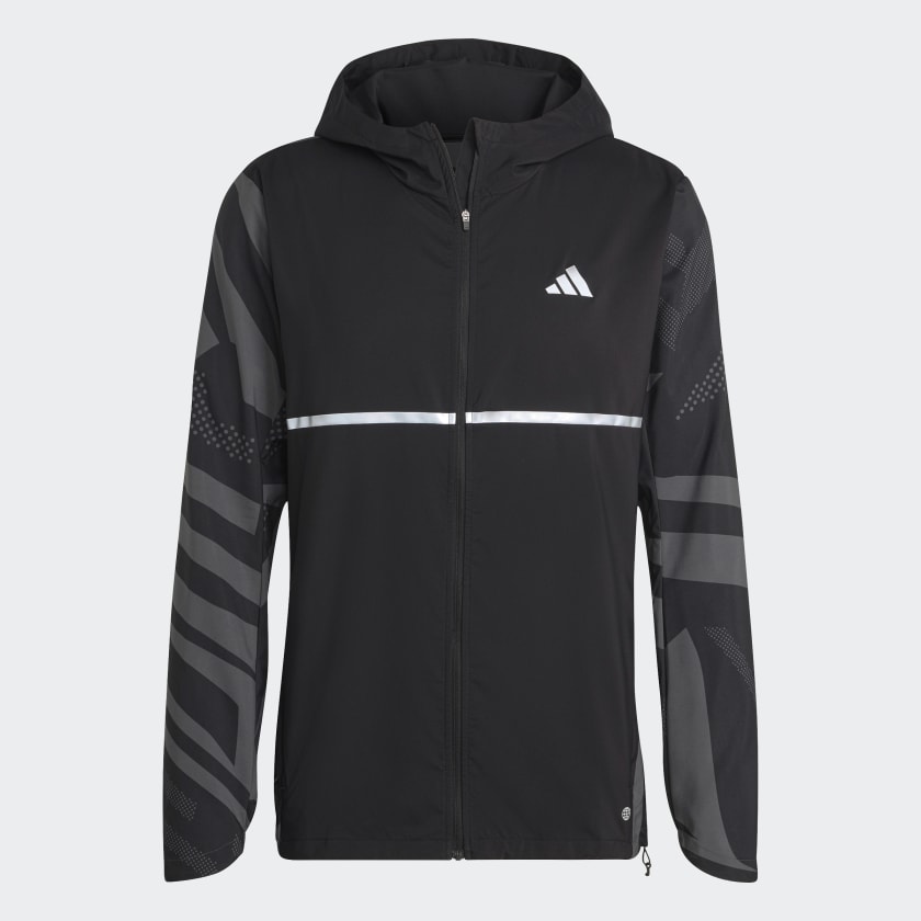 adidas Men s Running Own the Run Seasonal Jacket Black Free Shipping with adiClub adidas US
