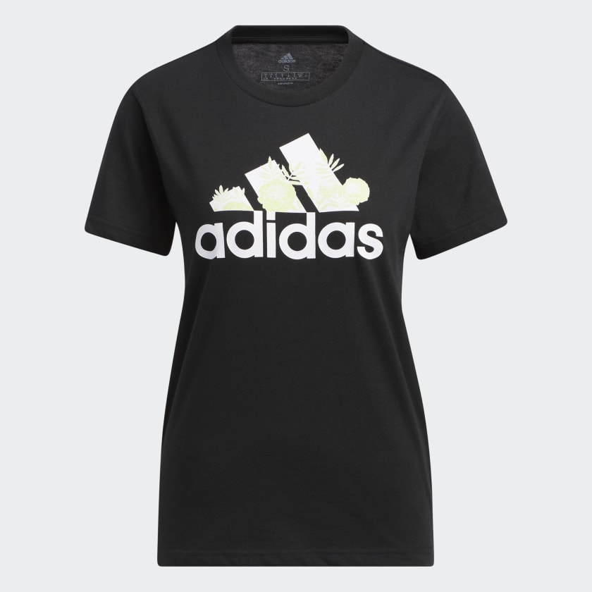 adidas Remera con estampado floral SuperHer Negro adidas Argentina