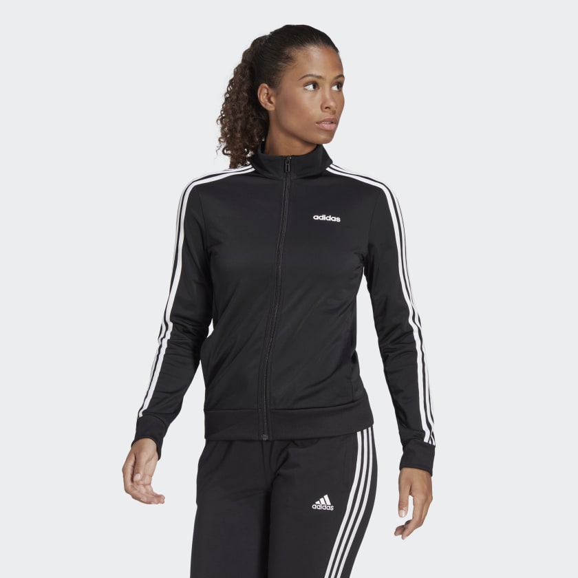 Bombardeo hardware estación de televisión Women's 3 Stripe Black and White Track Jacket | DP2406 | adidas US