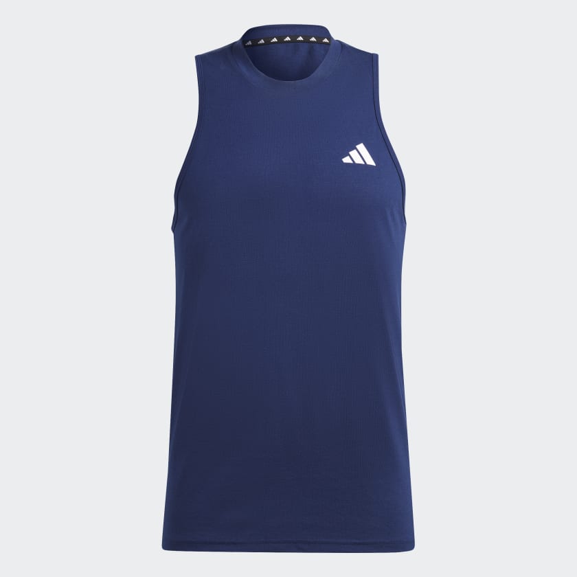 Adidas men's training essentials tech sleeveless tee clearance