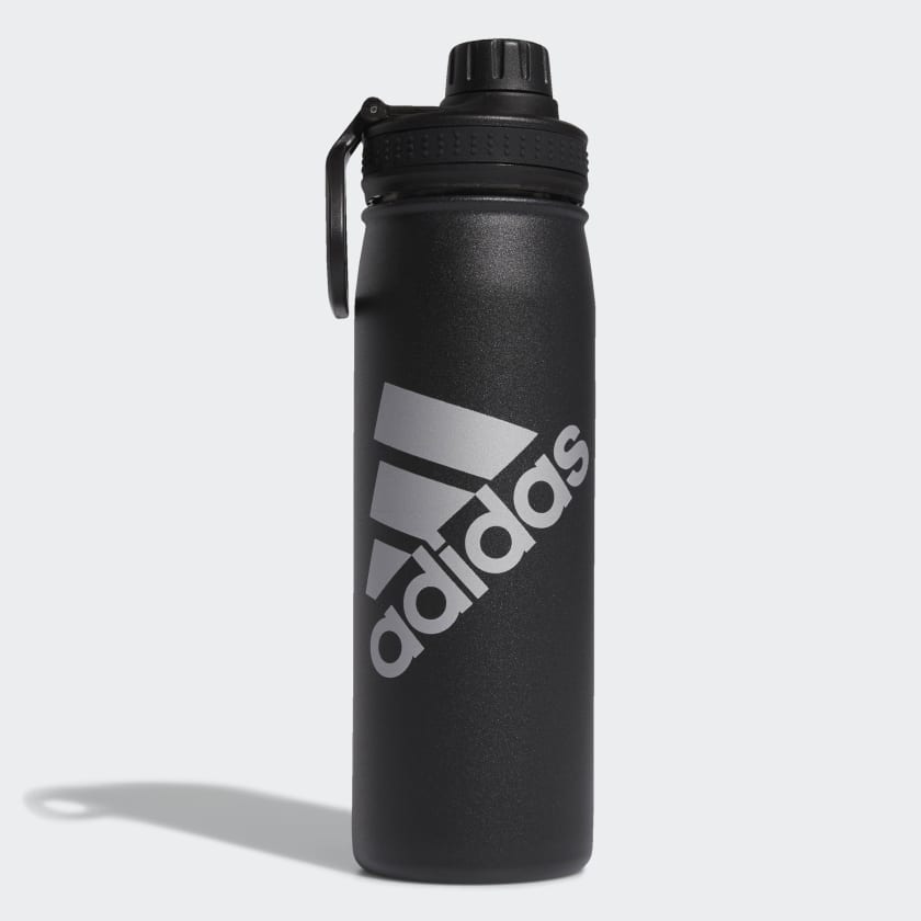 Adidas Steel 600ml Metal Water Bottle Black