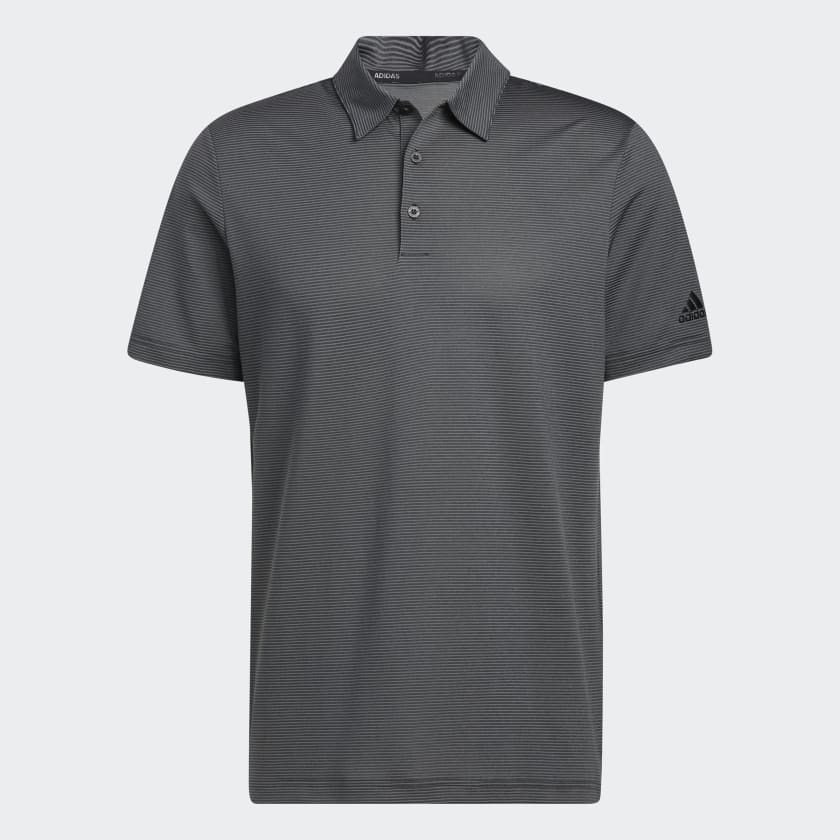 adidas Ottoman Stripe Golf Polo Shirt - Black | adidas UK
