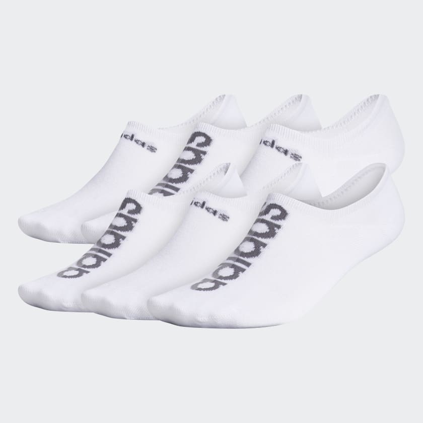 adidas Linear Superlite Super-No-Show Socks 6 Pairs - White | Men's ...