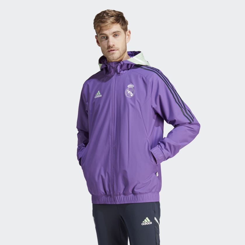 Veste déperlante Real Madrid Condivo 22 - Violet adidas | adidas France