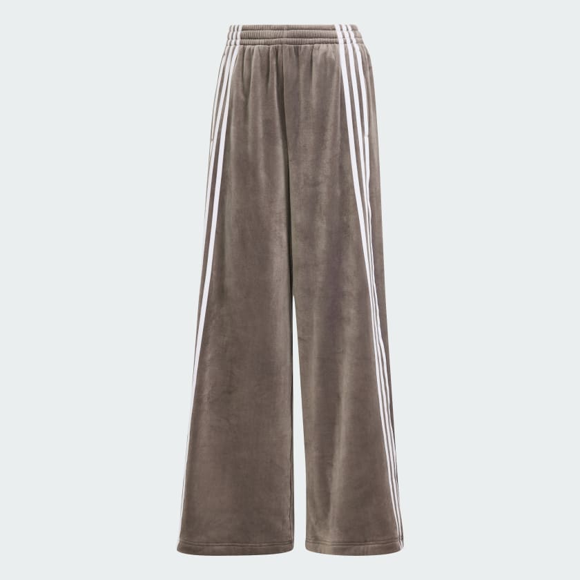 adidas Velvet Loose Track Pants Brown adidas T rkiye