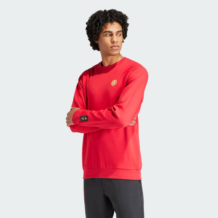Man united sweatshirt adidas sales