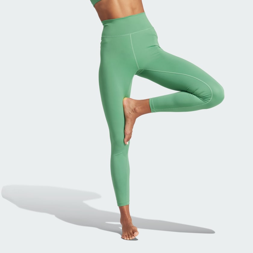 adidas Hyperglam Color Pop Full-Length Leggings - Green