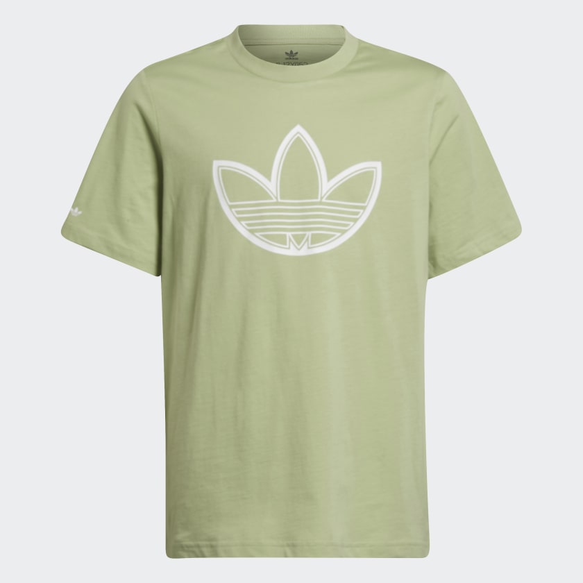 Adidas t shirt green and white top