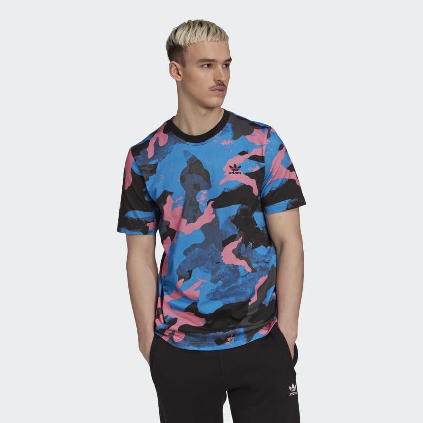 Camiseta adidas camuflada azul discount