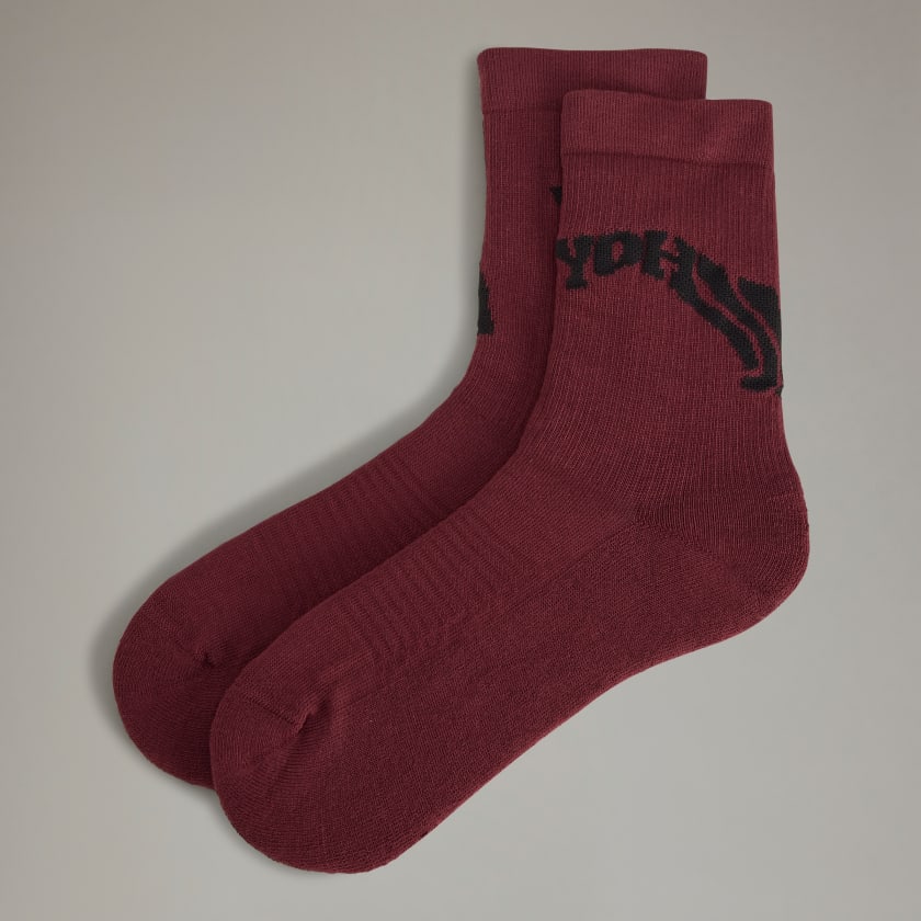 adidas Y 3 Crew Socks Burgundy Unisex Lifestyle adidas US