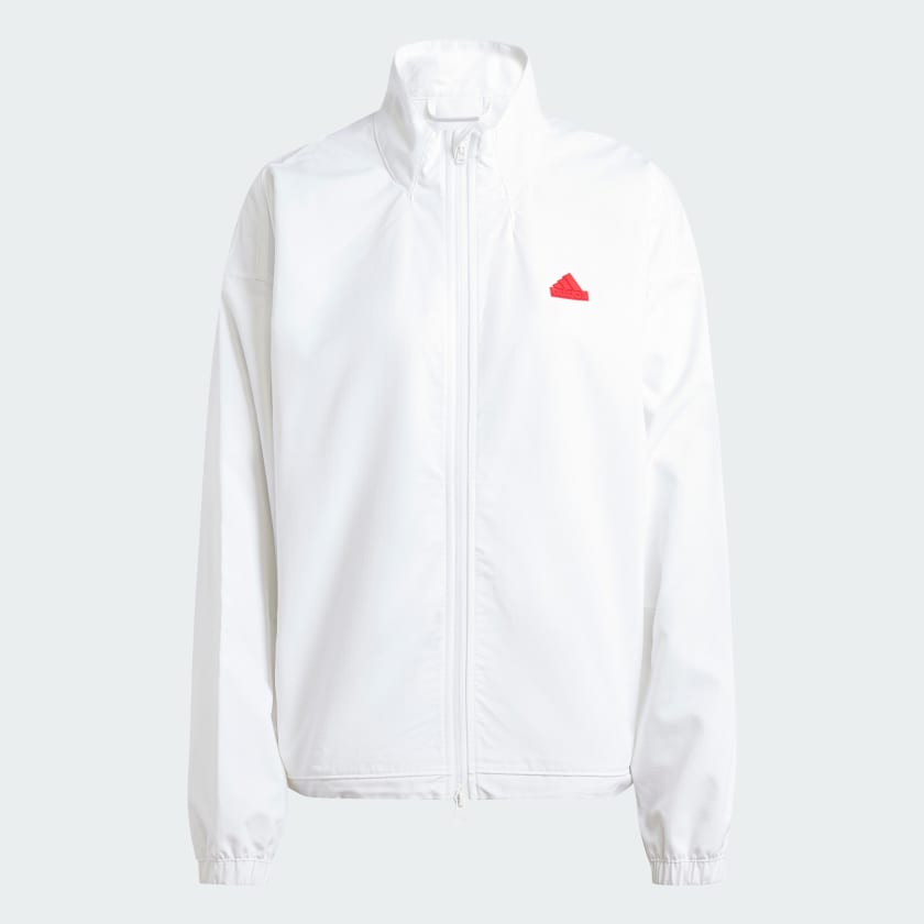 adidas Chamarra Deportiva Express Anti Microbial Breaking Unisex Blanco adidas Mexico