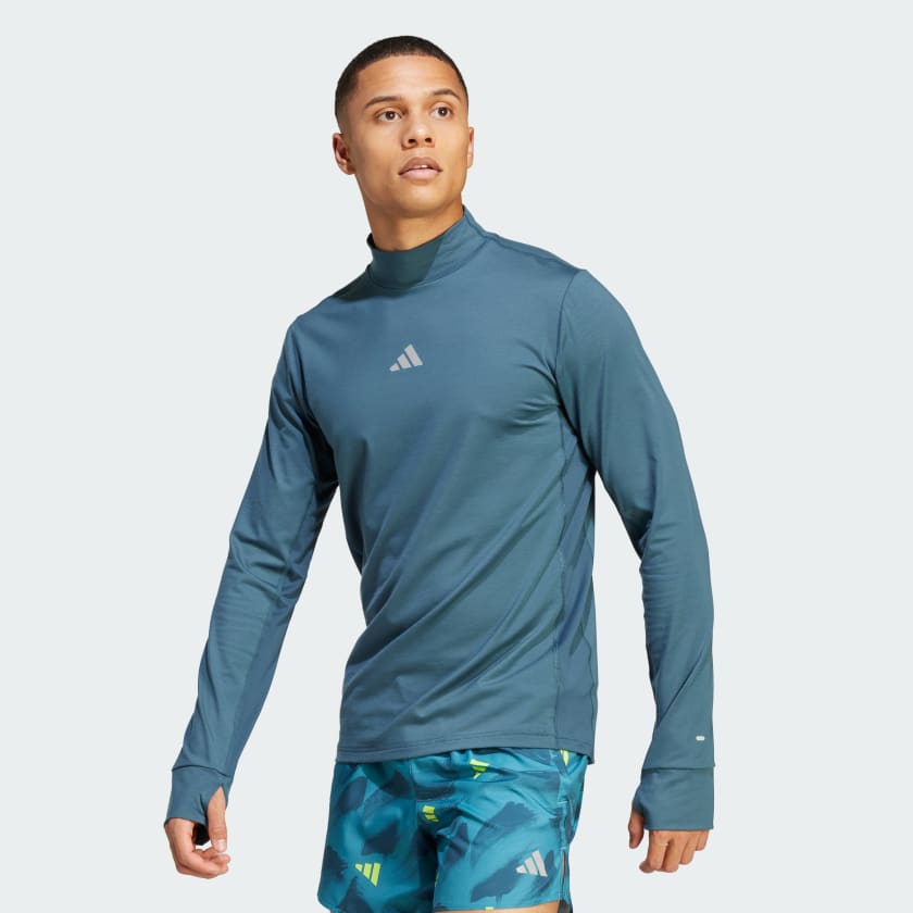 adidas Ultimate Long Sleeve Tee - Turquoise | Men's Running