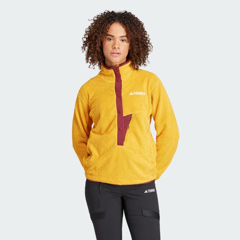 Adidas yellow fleece discount