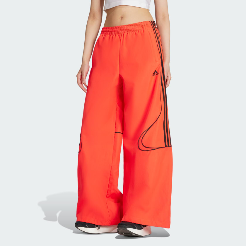 adidas Teamgeist Adicolor Oversized Woven Track Pant - Red