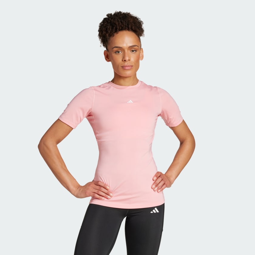 adidas TECHFIT Training T Shirt Pink adidas UK