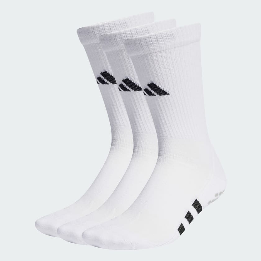 adidas Performance Cushioned Crew Grip Socks 3-Pairs Pack - White ...