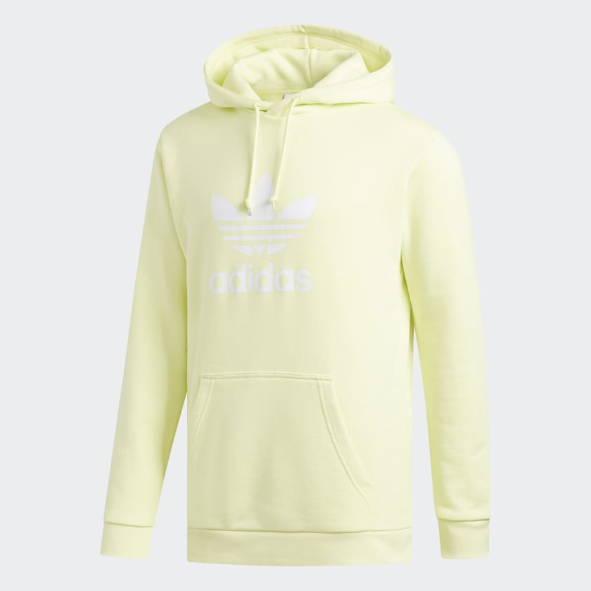 Adidas trefoil yellow hoodie online