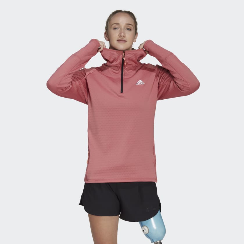adidas X-City Running Long Sleeve Hoodie - Red | Women's Running | adidas US