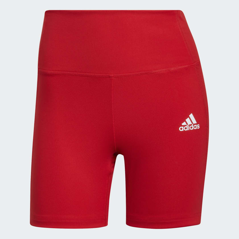 adidas FeelBrilliant Designed to Move Short Tights - Red, Women's Training