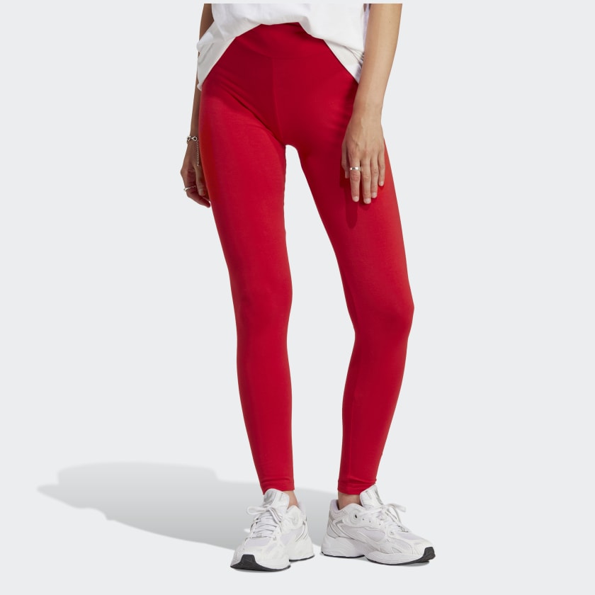 Adidas MEDIUM GREY HEATHER/WHITE Women's Essentials Leggings, US