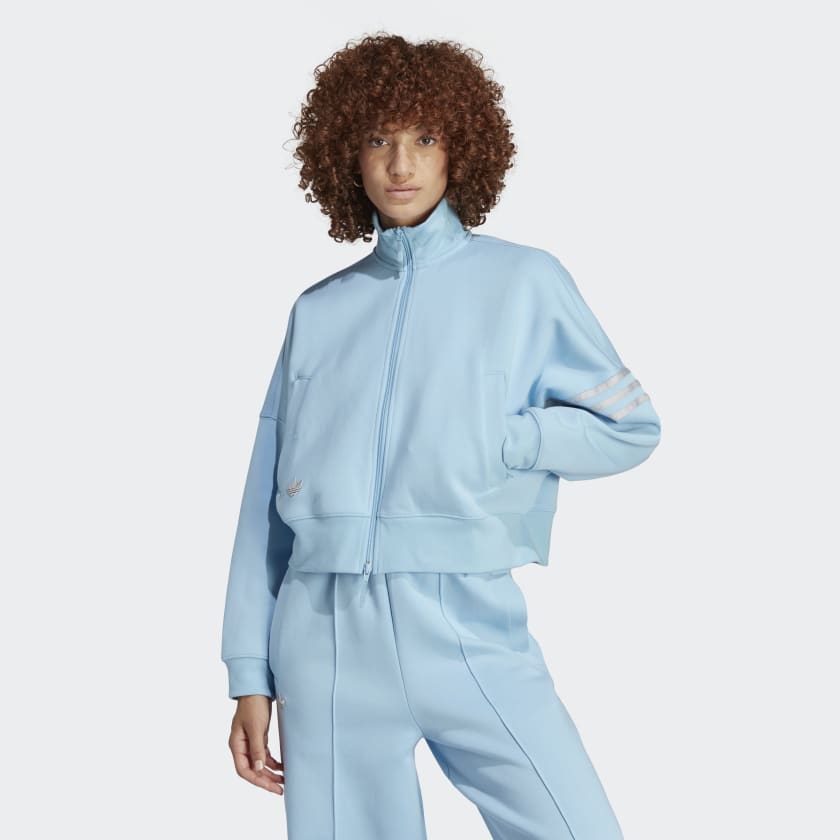 Blue adidas track clearance jacket women's